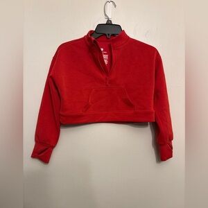 All In Motion Girls Red Airy Sleek 1/2 Zip Sweatshirt